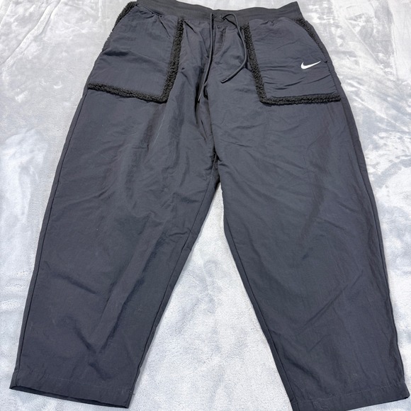 Nike Pants - Nike Sportswear Womens Sherpa Trim Nylon Utility Pants Black XL DQ6809-010